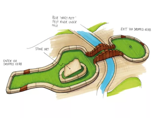 Adventure golf course design planning