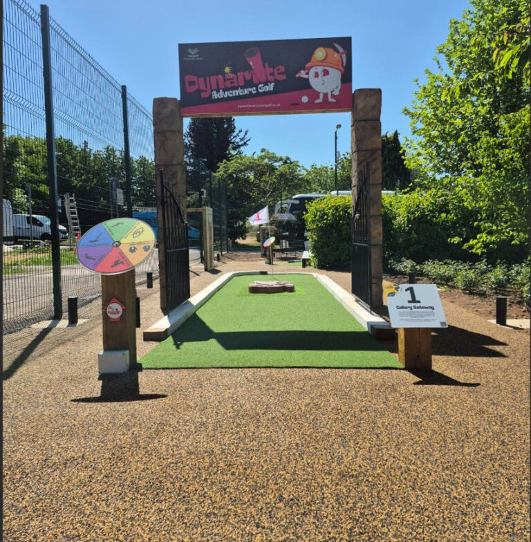 Mining-themed adventure golf feature at Midsomer Norton