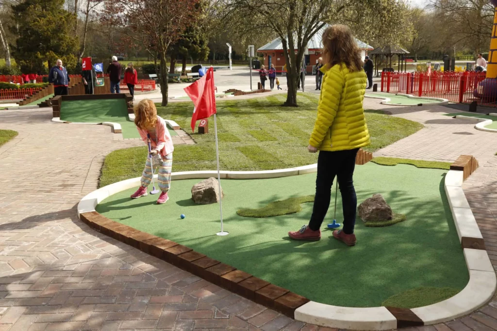 Permanent adventure golf course built by the team