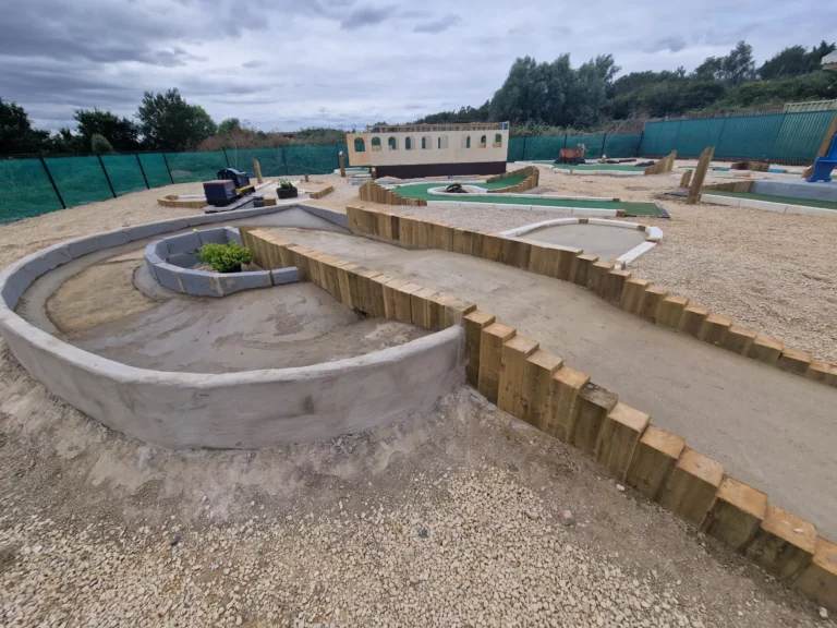 Construction progress around the Railway Golf holes