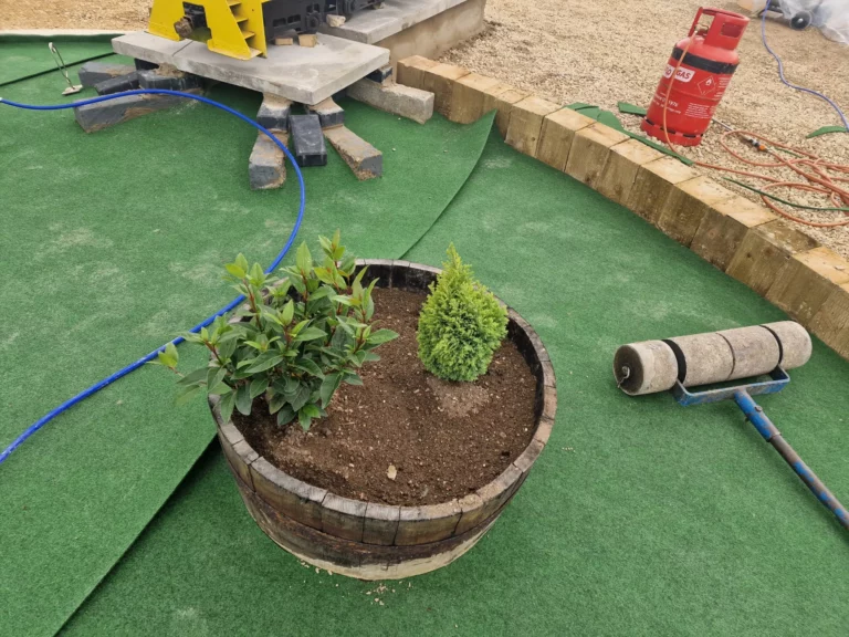 Surfacing and finishing work on the adventure golf route